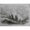 1869 UI ILE DE PAQUES OCEANIE IDOLES STATUE TETE CRATERE VOLCAN