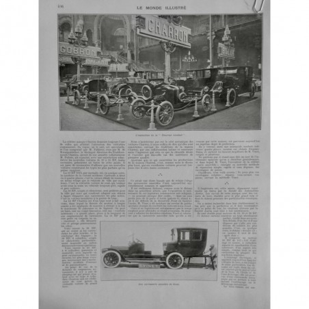 1912 MI SALON AUTOMOBILE PARIS PRESIDENT FALLIERE EXPOSITION CHARRON LIMITED