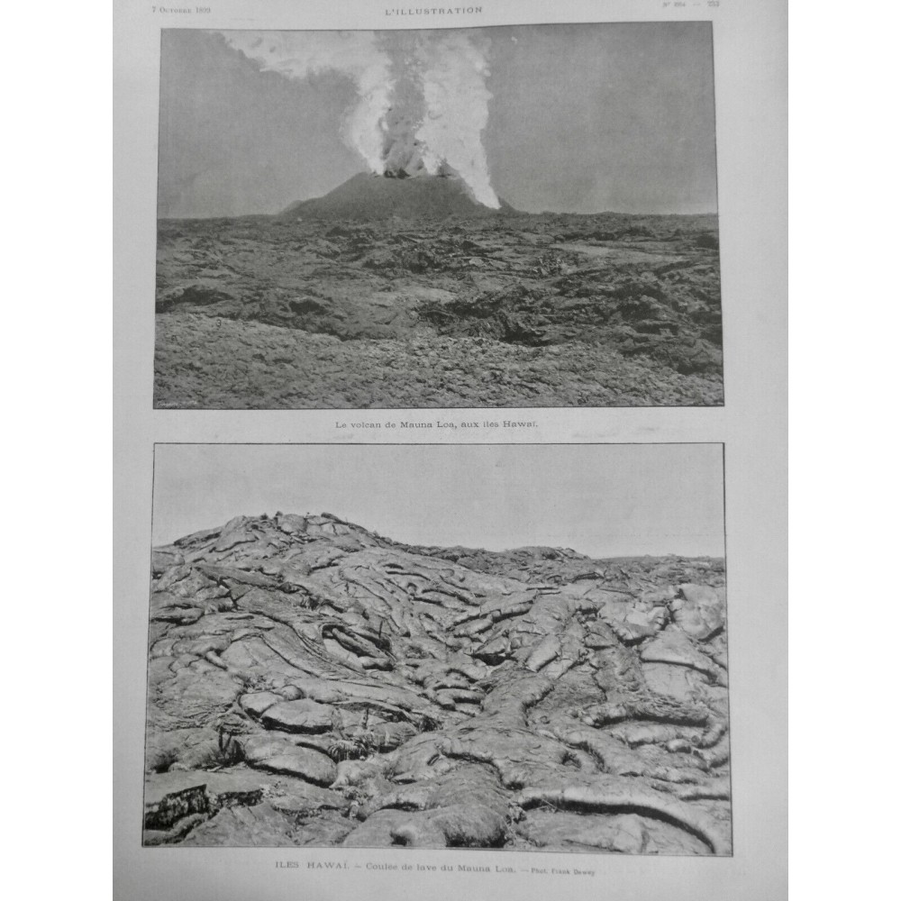 1899 I VOLCAN KILANEA ILES SANDWICH HONOLULU MAUNA LOA HAWAÏ COULEE LAVE