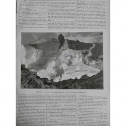 1887 PMI VOLCAN KILANEA ILES SANDWICH HONOLULU CRATERE LAVE FEU