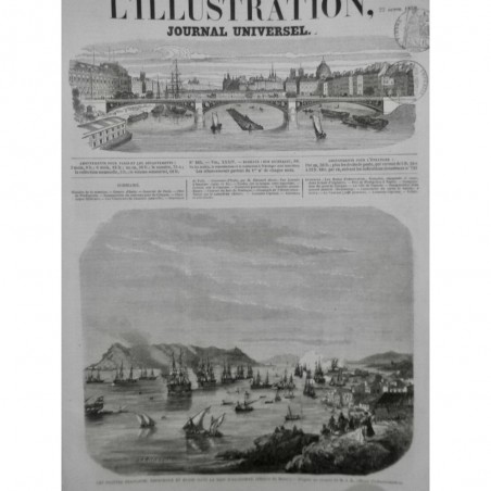 1859 I MAROC FLOTTE FRANCAISE ESPAGNOLE RUSSE BAIE ALGESIRAS LE BRETON