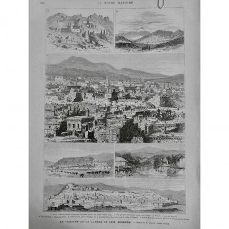 1877 MI ARMENIE GUERRE ASIE MINEURE FORTIFICATION MONT ARARAT HASSAN KALE