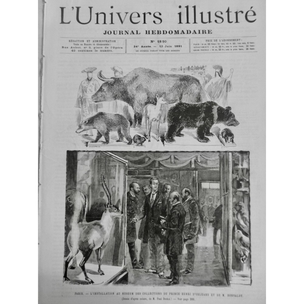 1891 UI EXPLORATEUR PARIS COLLECTION MUSEUM PRINCE HENRI D ORLEANS BONVALOT