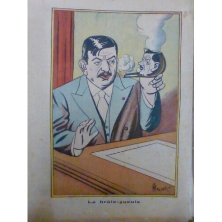 1936 LP TABAC FUMEUR PIPE BRULE GUEULE FUMEE