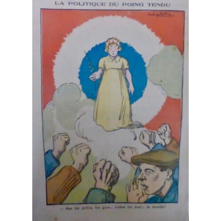 1936 LP POLITIQUE POING TENDU ENFANT BANDEAU PAIX