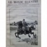 1887 MI MOBILISATION GENDARME PORTEUR AFFICHE CHEVAL DESSIN MOREL