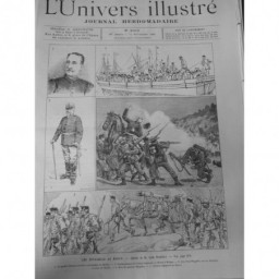 1893 UI MAROC ESPAGNE MELILLA MALAGA MACIAS MARGALLO 4 JOURNEAUX BOMBLED