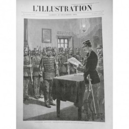 1894 I AFFAIRE DREYFUS NOTIFICATION CONDAMNÉ ARRÊT CONSEIL GUERRE TRIBUNAL