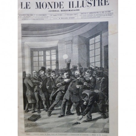 1887 MI PARIS ATTENTAT JULES FERRY PALAIS BOURBON ARRESTATION MEUTRIER BOMBLED