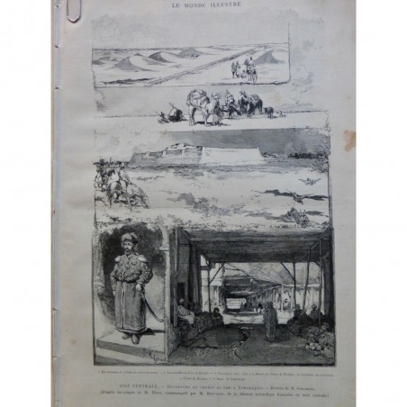 1887 MI ASIE CENTRALE CHEMIN FER TCHARDJOUI BARKANE PUITS KILTCHI EMIR BOCKARA