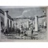 1879 POMPEI DESTRUCTION CENTENAIRE RUGGIERO FOUILLE BASILIQUE RUINES 2 JOURNAUX