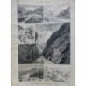 1879 MI EJUA SUISSE VOYAGE EXCURSION PONT SUZE GORGE MOUTIER ROCHE PLEUREUSE