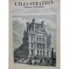 1879 I TUILERIES PAVILLON MARSAN FACADE TOITURE ORNEMENT CALECHE GRILLE FOULE