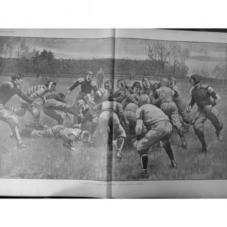 1902 VI FOOTBALL MATCH AMERIQUE SPORT BOUSCULADE