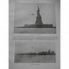 1889 STATUE LIBERTE PARIS BARTHOLDI PORT NEW YORK AVIATION WRIGHT 2 JOURNAUX