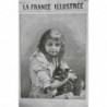 1885 FI CHAT PETITE FILLE AMITIE GROS CHAT CARESSE RONRON DOUCEUR GENTILLESSSE