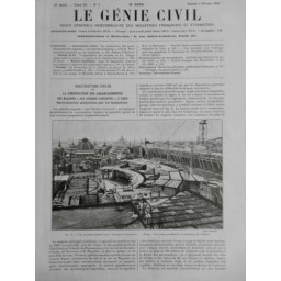 1933 GENIE CIVIL GALERIE LAFAYETTE AGRANDISSEMENT MAGASIN FONDATIONS PARIS