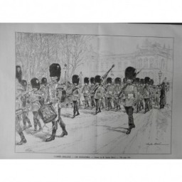 1893 UI ARMEE ANGLAISE GRENADIER TROUPE DESSIN MOREL