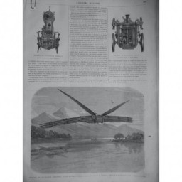 1868 UI APPAREIL NAVIGATION AERIENNE SYSTEME KAUFMANN PALAIS CRISTAL LONDRES