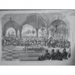 1868 UI RECEPTION GOUVERNEUR GENERAL INDES RAJAH LUCKNOW DESSIN M. CLINT