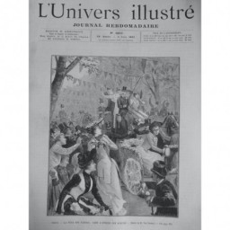 1891 UI PARIS FETE FLEURS AVENUE ACACIAS DESSIN PAUL DESTEZ