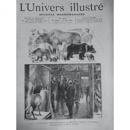 1891 UI PARIS INSTALLATION MUSEUM COLLECTIONS PRINCE HENRI ORLEANS M.BONVALOT