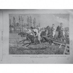 1891 UI COURSE PONEYS POLO PARC MARCHE REUNION PRIX COACHES COURSE HAIES