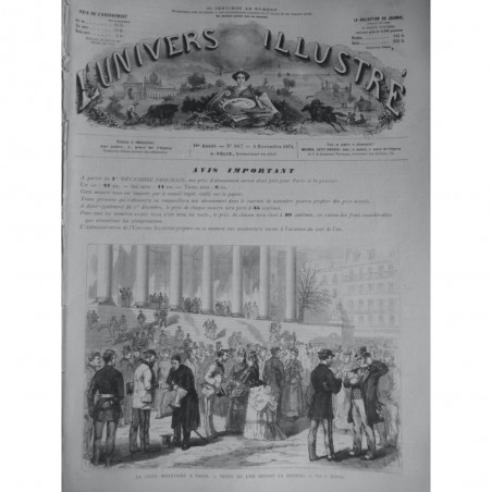 1871 UI CRISE MONETAIRE PARIS VENTE OR BOURSE