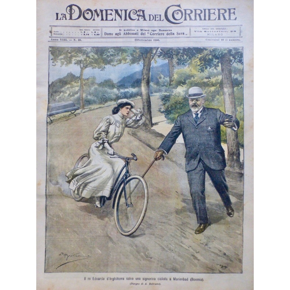 1906 DC VELO CYCLISME LECON JEUNE FILLE ROI EDOUARD ANGLETERRE BOHEME