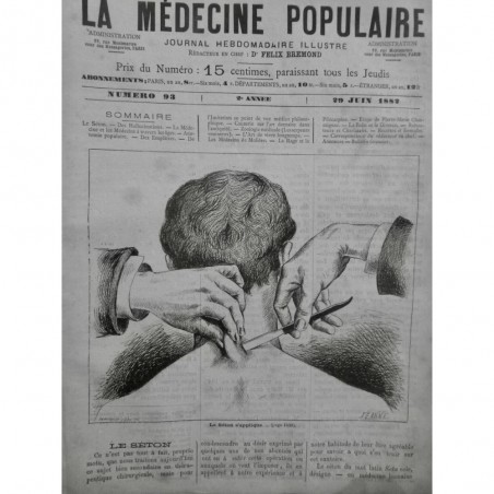 1882 MEDECINE SETON DRAINAGE SCAPEL ABCES PU