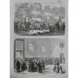 1857 I DANSES CAMP CHALONS QUADRILLE LANCIERS SOLDAT MARIAGE ARABE ZOUAVE