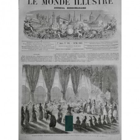 1863 MI DANSE EGYPTIENNE CAIRE VICE REINE RECEPTION DAME EUROPE