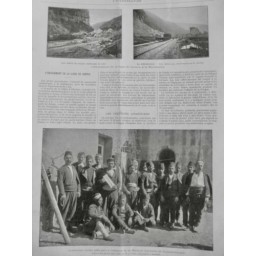 1896 I GENEVE CHEMIN FER EBOULEMENT MONTAGNE ROCHER BURBANCHE