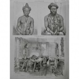 1879 I ZOULOU INDIGENES MEDECIN SORCIER COUTUMES MOEURS