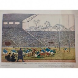 1925 I RUGBY STADE COLOMBES FRANCE DIRLANDE ARBITRE SIFFLET TOUCHE