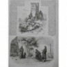 1850 J MOINE ROME MONASTERE PARTIE BOULES JOUEUR SOUTANE