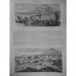 1871 UI VILLE POITE A PITRE AVANT INCENDIE RUINES CATASTROPHE