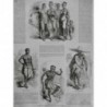 1852 I DAHOMEY TYPE FEMME INDIGENE FILS ROI CUEZO MOEURS DESSIN VALENTIN