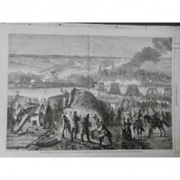 1863 USA GUERRE CIVILE FORT BATAILLE FREDERICKBURG ARMEE SUD CONSTRUCTION PONT