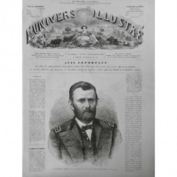 1868 USA GUERRE CIVILE GENERLA GRANT ELECTION PRESIDENT PORTRAIT