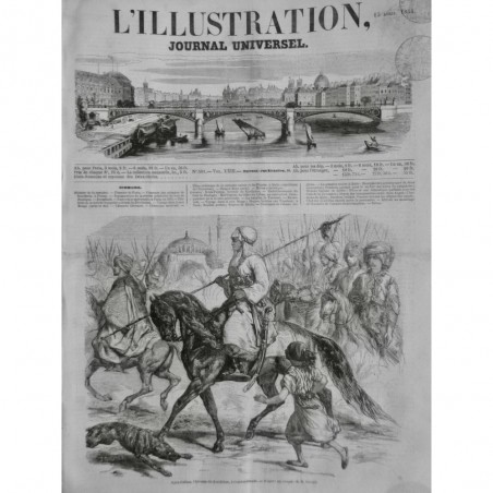 1854 I CONSTANTINOPLE KARA-FATIMA HEROÏNE KURDISTAN CHEVAL LANCE ARME FOSSALI