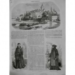 1854 I SARTHE BRETAGNE NORMANDIE ABBAYE SOLESMES BENEDICTIN CHOEUR COSTUME