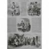 1854 I RUSSIE PAYSAN INVALIDE APPRENTISSAGE JEUNE GARCON MARCHANT THE GATEAU