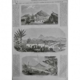 1853 I NICARAGUA INTERET ETATS UNIS SQUIER PRESIDENT POLK VOLCAN VIEJO ILE TIGRE