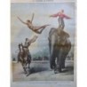 1932 TI CIRQUE PARC ATTRACTION ACROBATE ELEPHANT SAUT CHEVAL