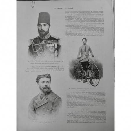 1891 VELO TOUR DE FRANCE TERRONT VAINQUEUR VELOCIPEDE PHOTO THILLIER