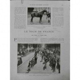 1909 VELO TOUR DE FRANCE ARRIVEE PELOTON FABER TROUSSELIER PAUL GARRIGOU