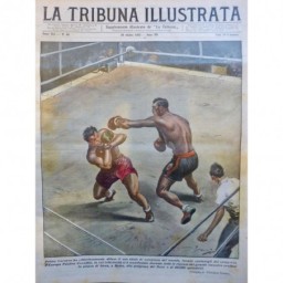 1933 TI BOXE COMBAT CHAMPION MONDE PRIMO CARNERA RING CONTRE PAOLINO UZCUDUN