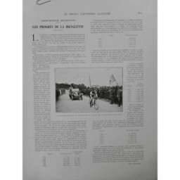 1914 VELO TOUR DE FRANCE CRUPELANDT CHAMPION 100KM VOITURE