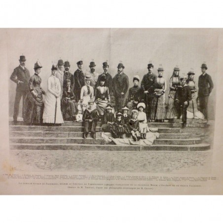 1885 MI DANEMARCK FAMILLE ROYALE CHATEAU FREDENSBORG FIANCAILLE MARIE VALDEMAR